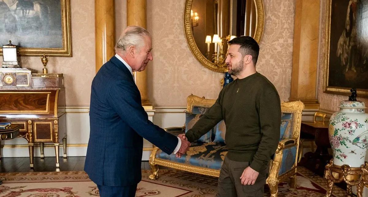 King Charles III welcomed Zelensky at his private residence, Sandringham.